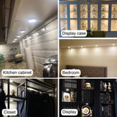 Einzelnes LED-Pucklicht für AIBOO Unterschrank-LED-Pucklichter, Lampen 12 V für Küchentheke, Schrank, Schrankbeleuchtung